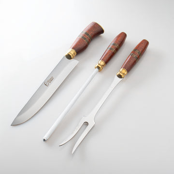 Conjunto Churrasco 3 Peças Cabo Variado