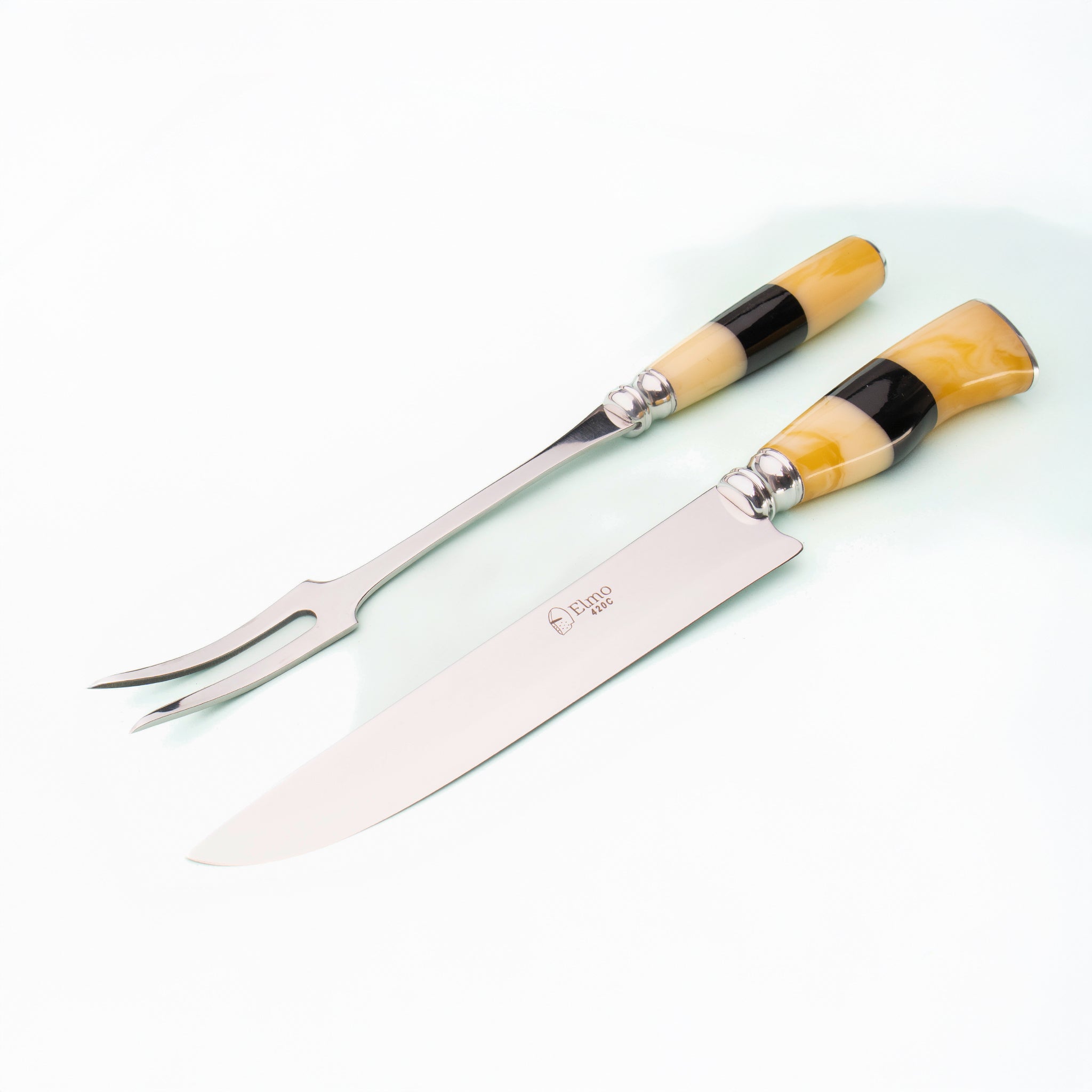 Conjunto Faca e Garfo AL Cabo Osso e Chifre 8"