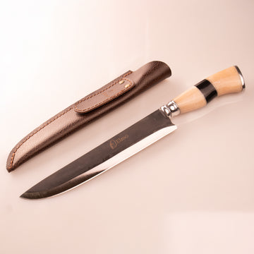 Faca AL Brut Forge 8 Polegadas com Cabo em Osso e Chifre
