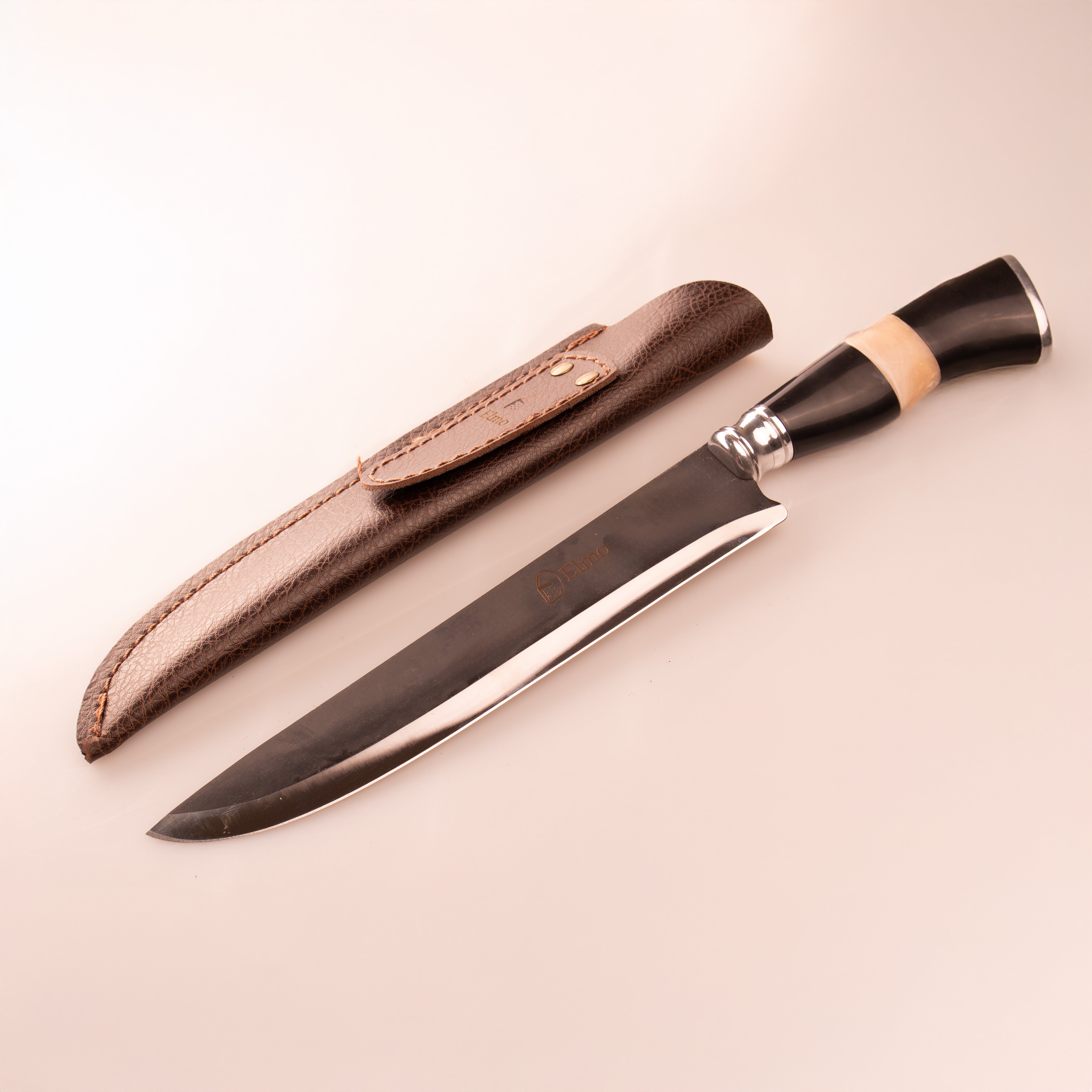 KIT Dupla do Assado | Faca AL Brut Forge 8" Madeira + AL Brut Forge 8" Chifre e Osso
