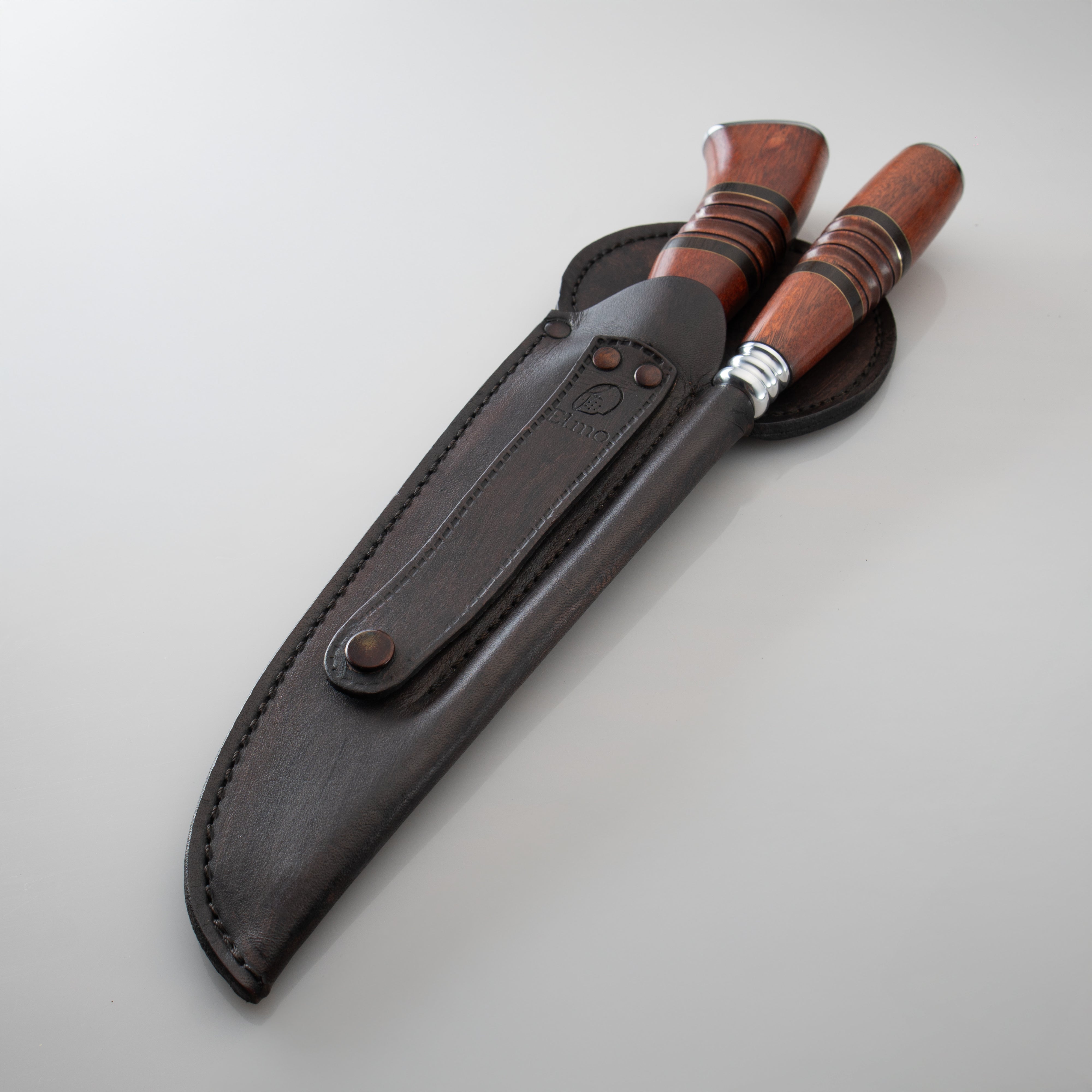Conjunto Faca e Chaira Forjado Cabo de Variado 8"