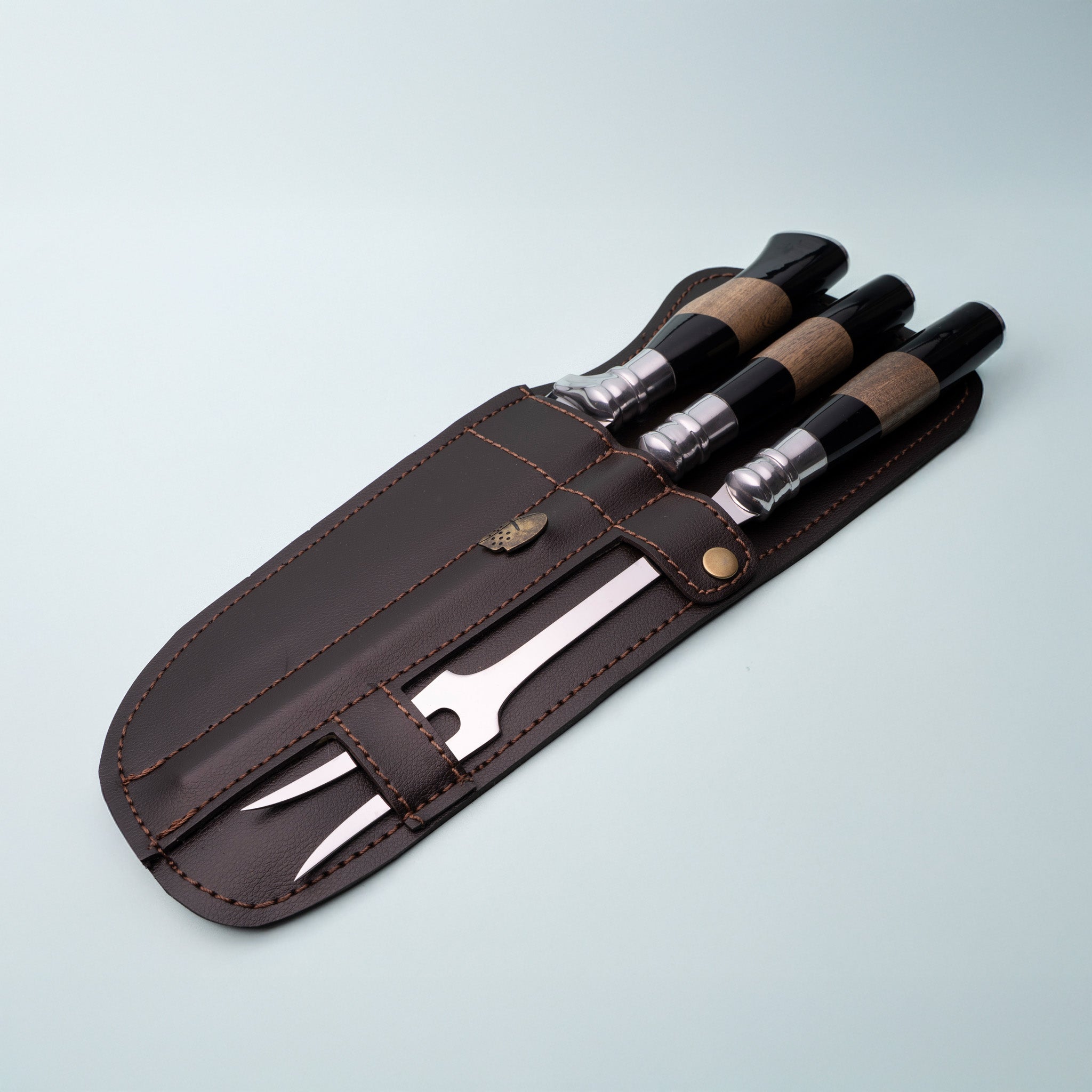 Conjunto AL 3 Peças Cabo Chifre Madeira