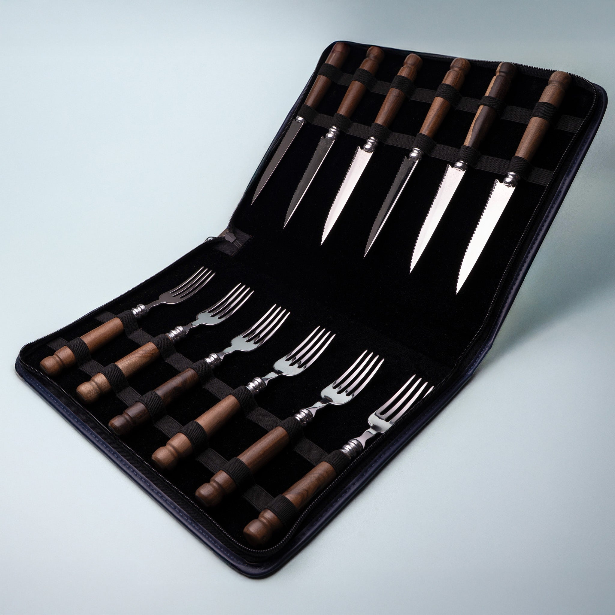 Conjunto 12 Peças de Talher em Madeira Elmo