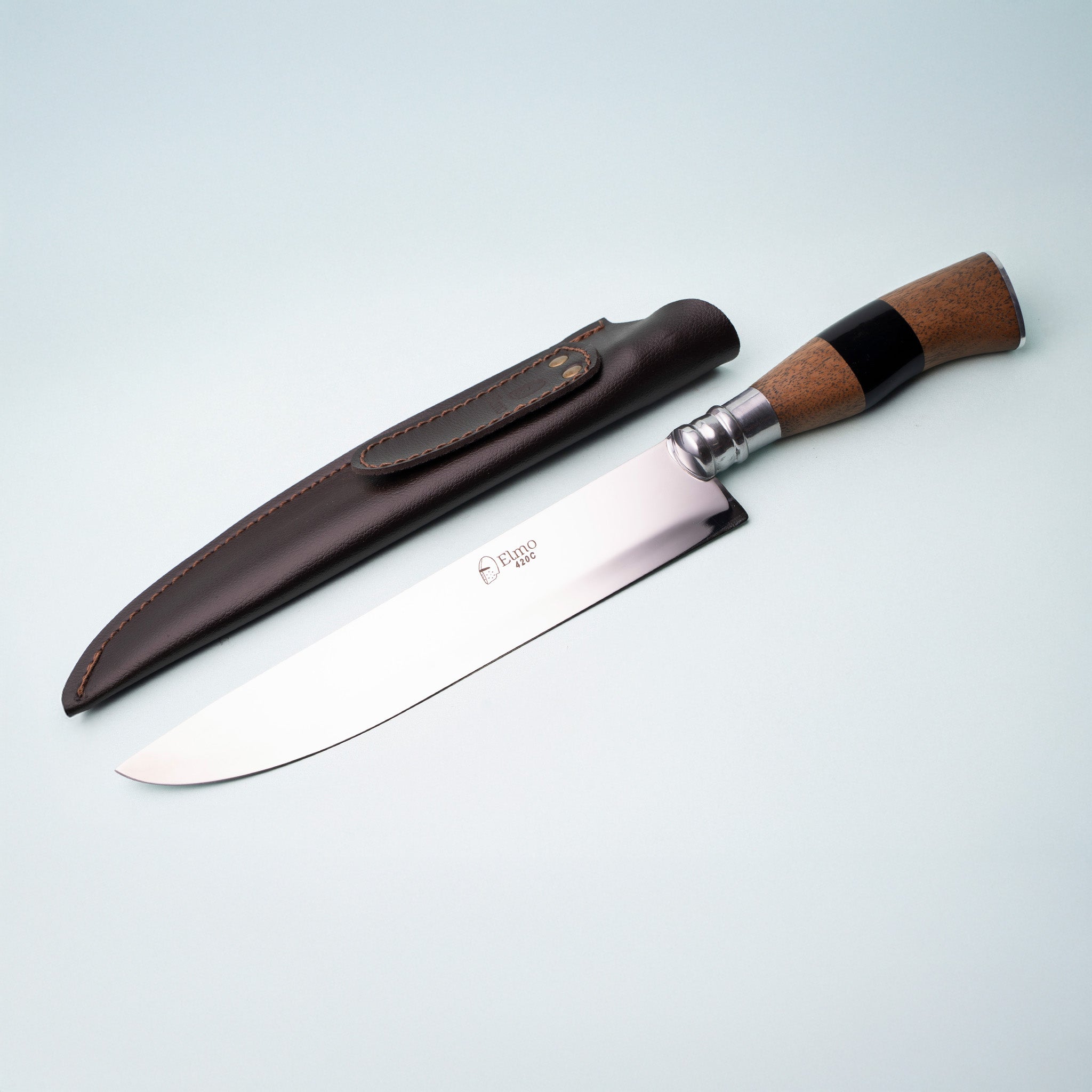 Faca Elmo AL Cabo Madeira e Chifre 7"