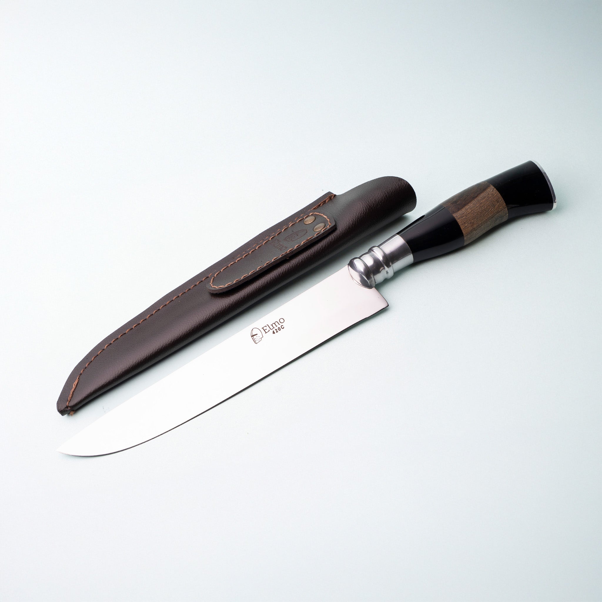 Faca Elmo AL Cabo Chifre e Madeira 7"