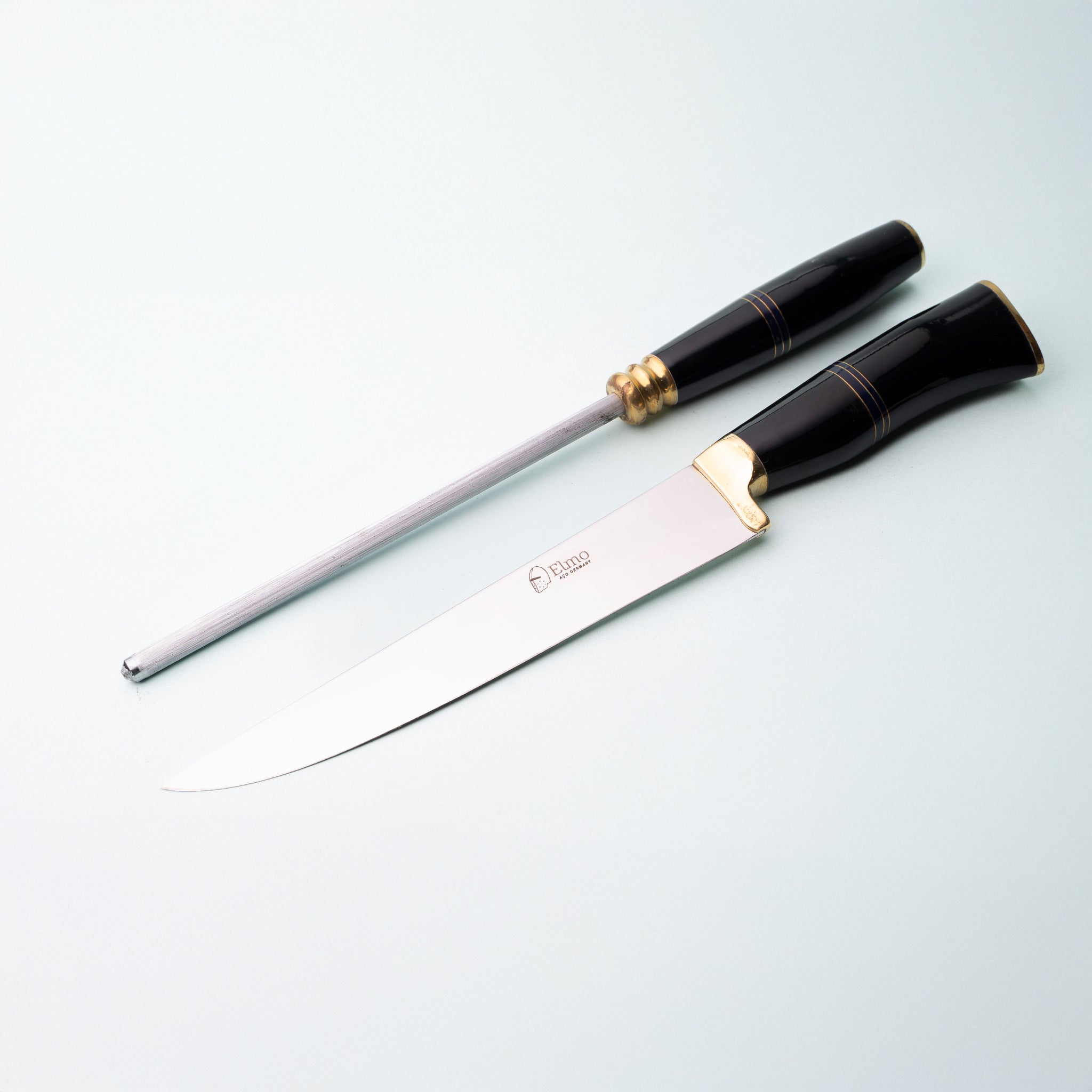 Conjunto Faca e Chaira Cabo Variado 7"