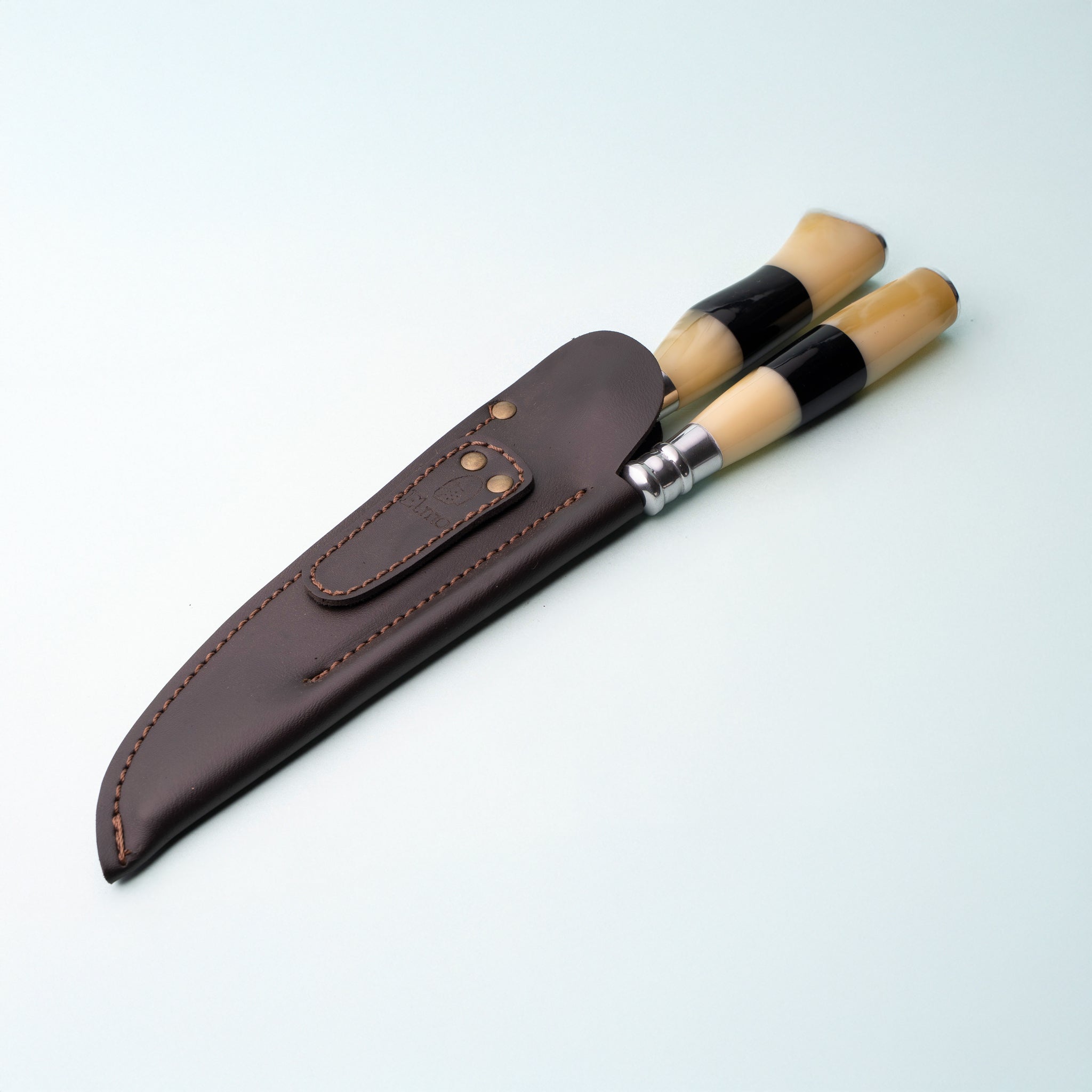 Conjunto Faca e Chaira AL Cabo Osso Chifre