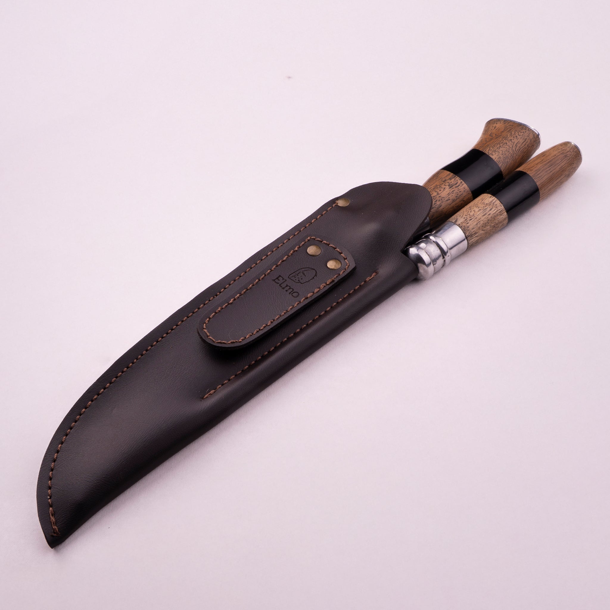 Conjunto Faca e Chaira AL Cabo Madeira Chifre 8"