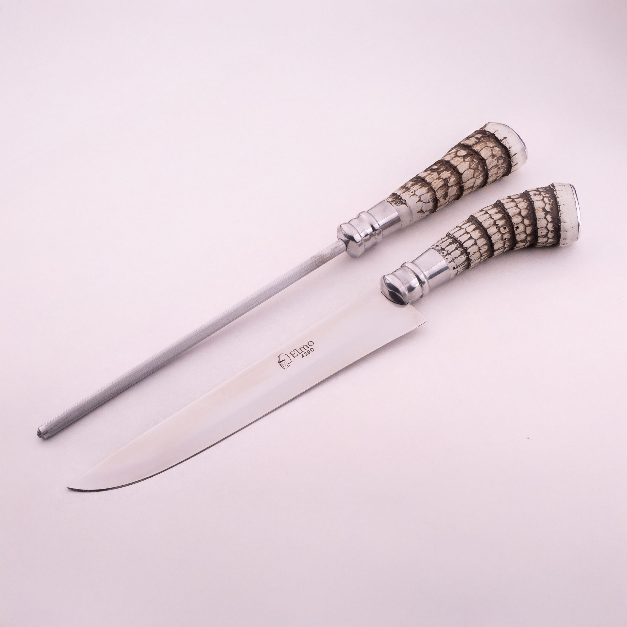 Conjunto Faca e Chaira AL Cabo Rabo de Tatu