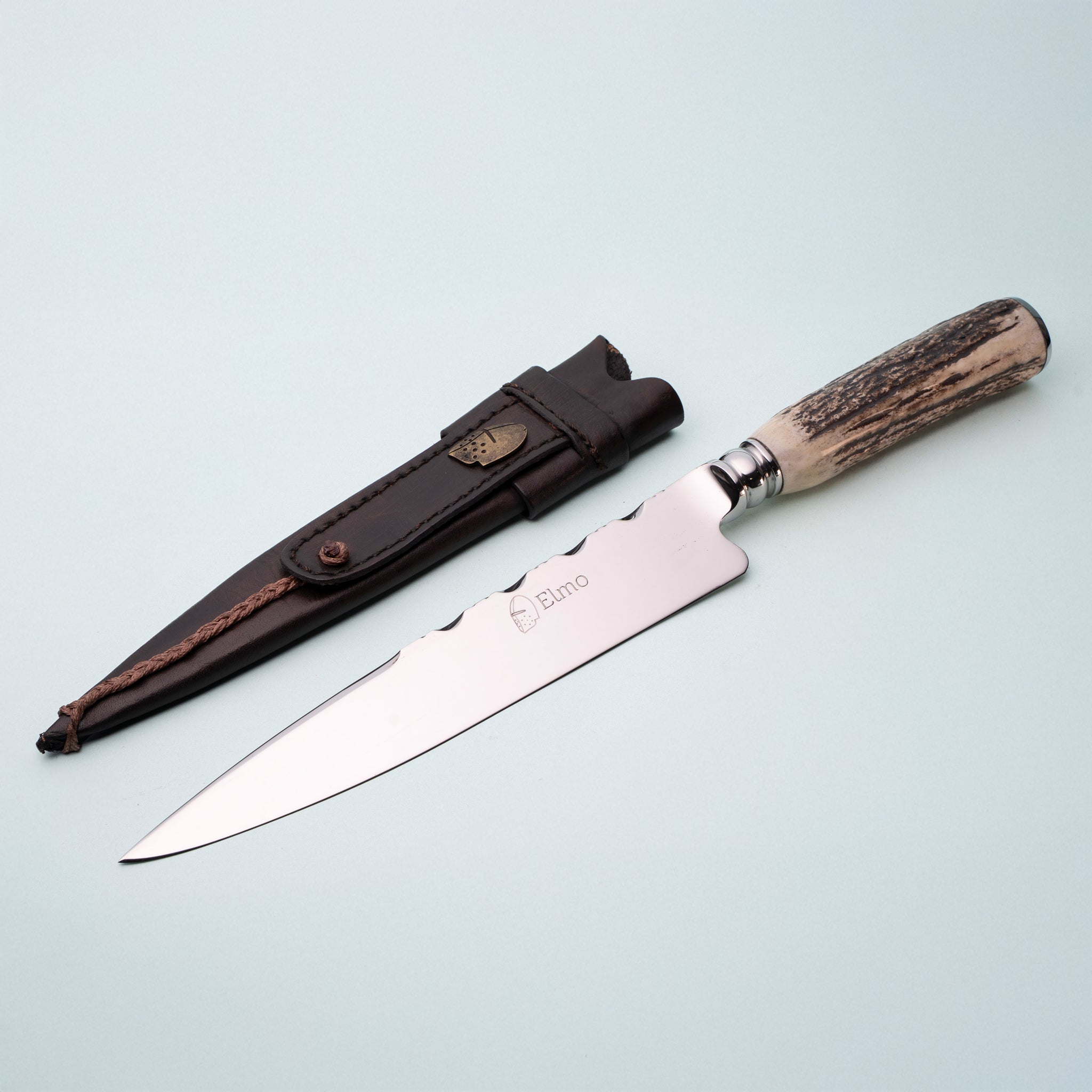 Faca Forjada Cabo Chifre de Cervo 8"