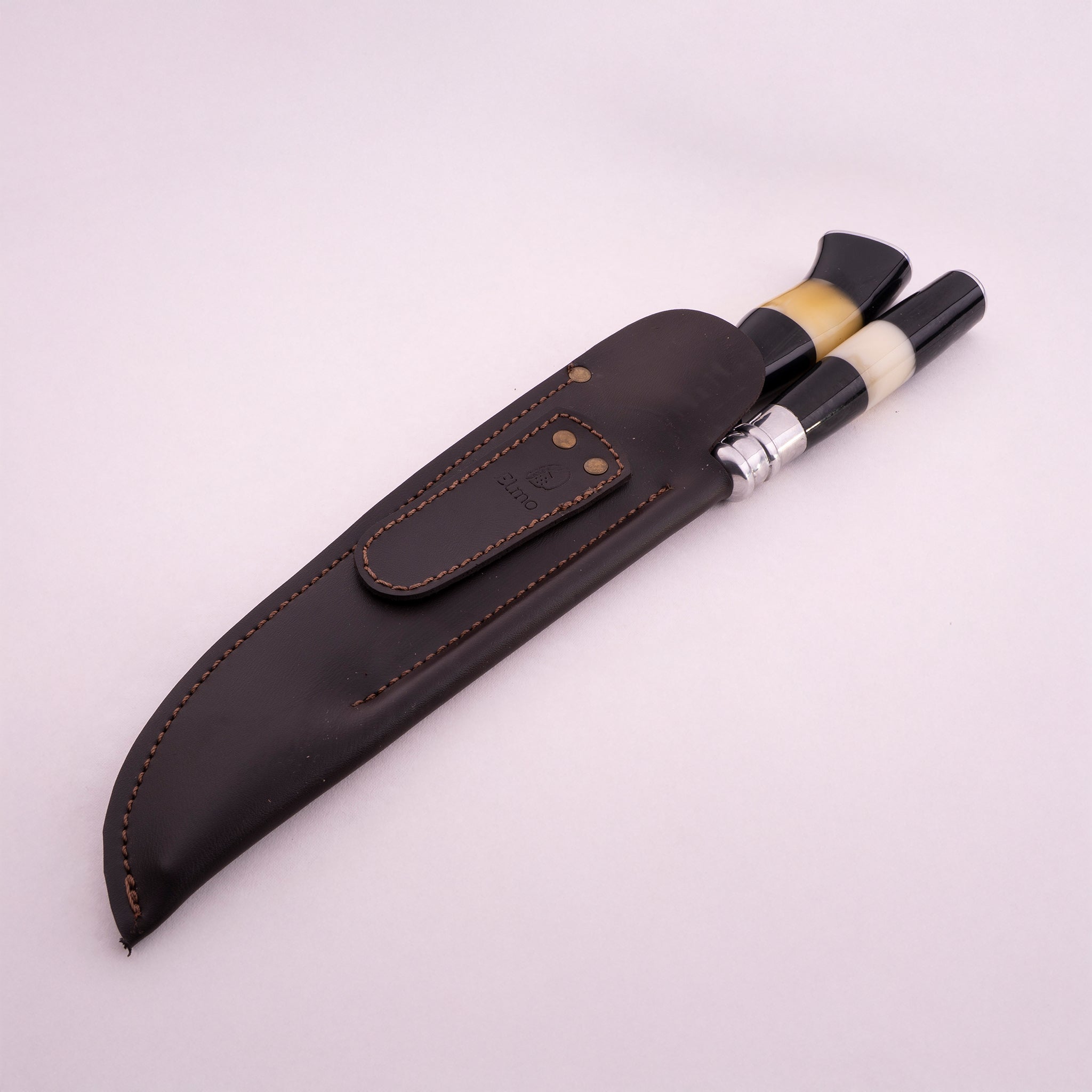 Conjunto Faca e Chaira AL Cabo Chifre Osso