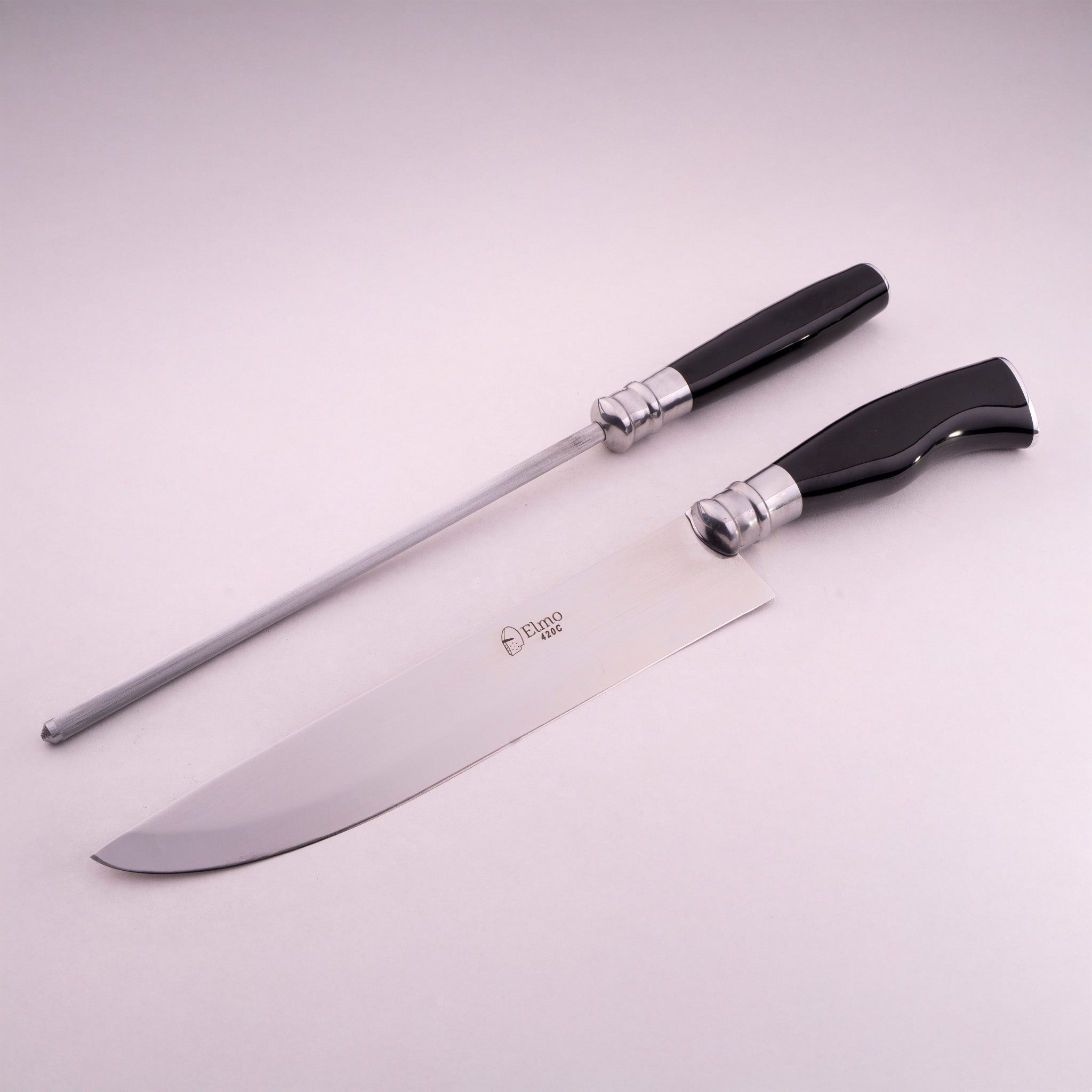 Conjunto Faca e Chaira AL Cabo Chifre