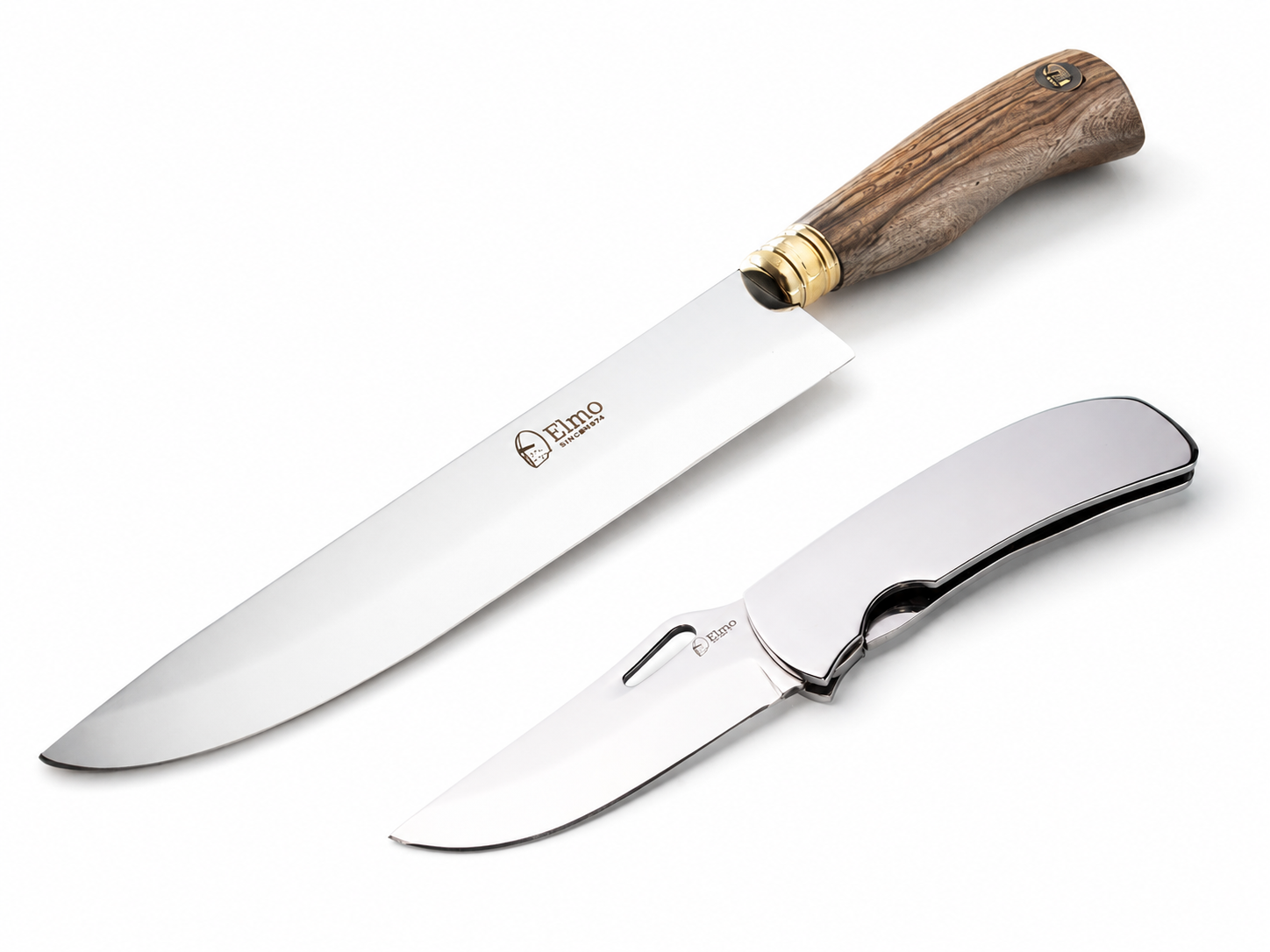 KIT Profissional | Canivete Monobloco + Faca Churrasco 8" Madeira