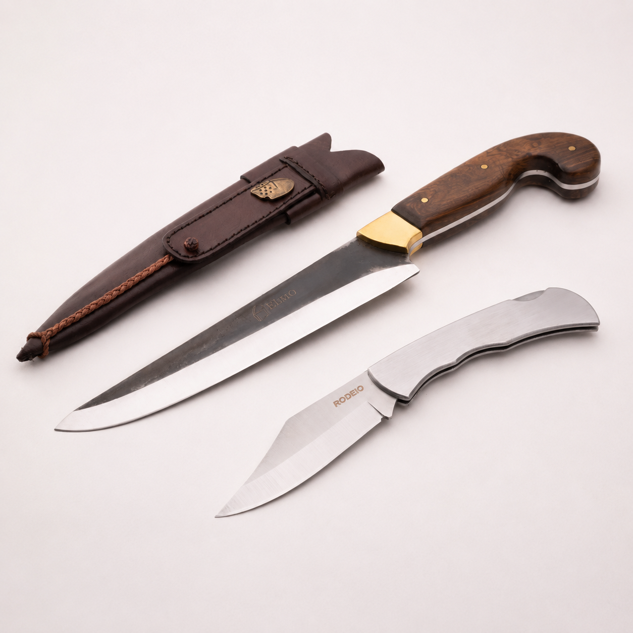 Kit Raiz | Faca Sorocabana Brut Forge + Canivete Rodeio