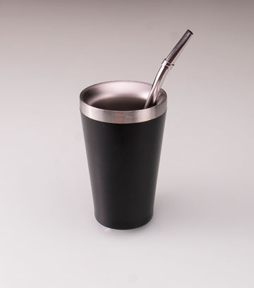 Copo Para Tererê Em Aço Inox Com Canudo