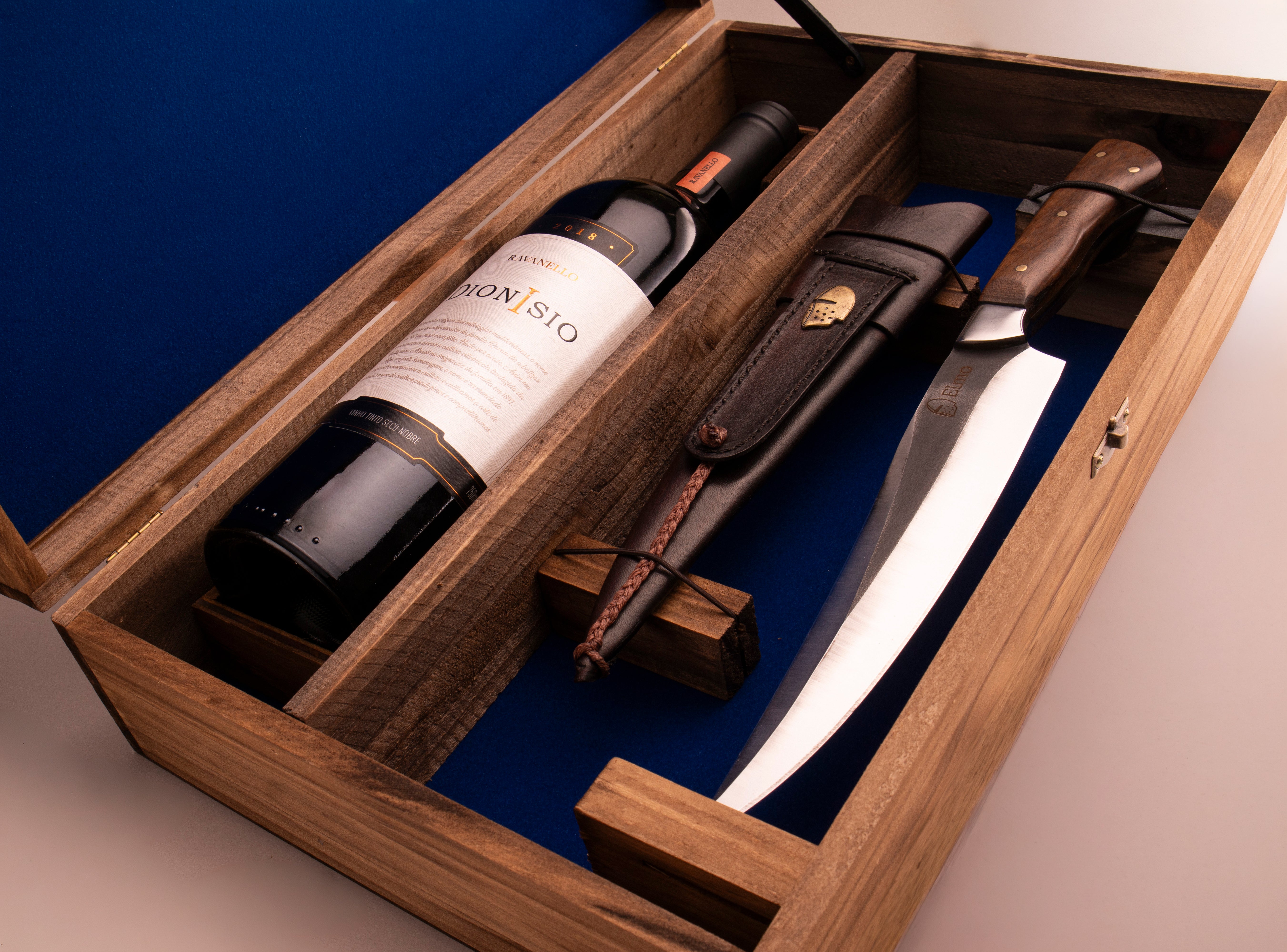 Kit Elmo & Ravanello | Faca General 9" + Vinho Dionisio 2018