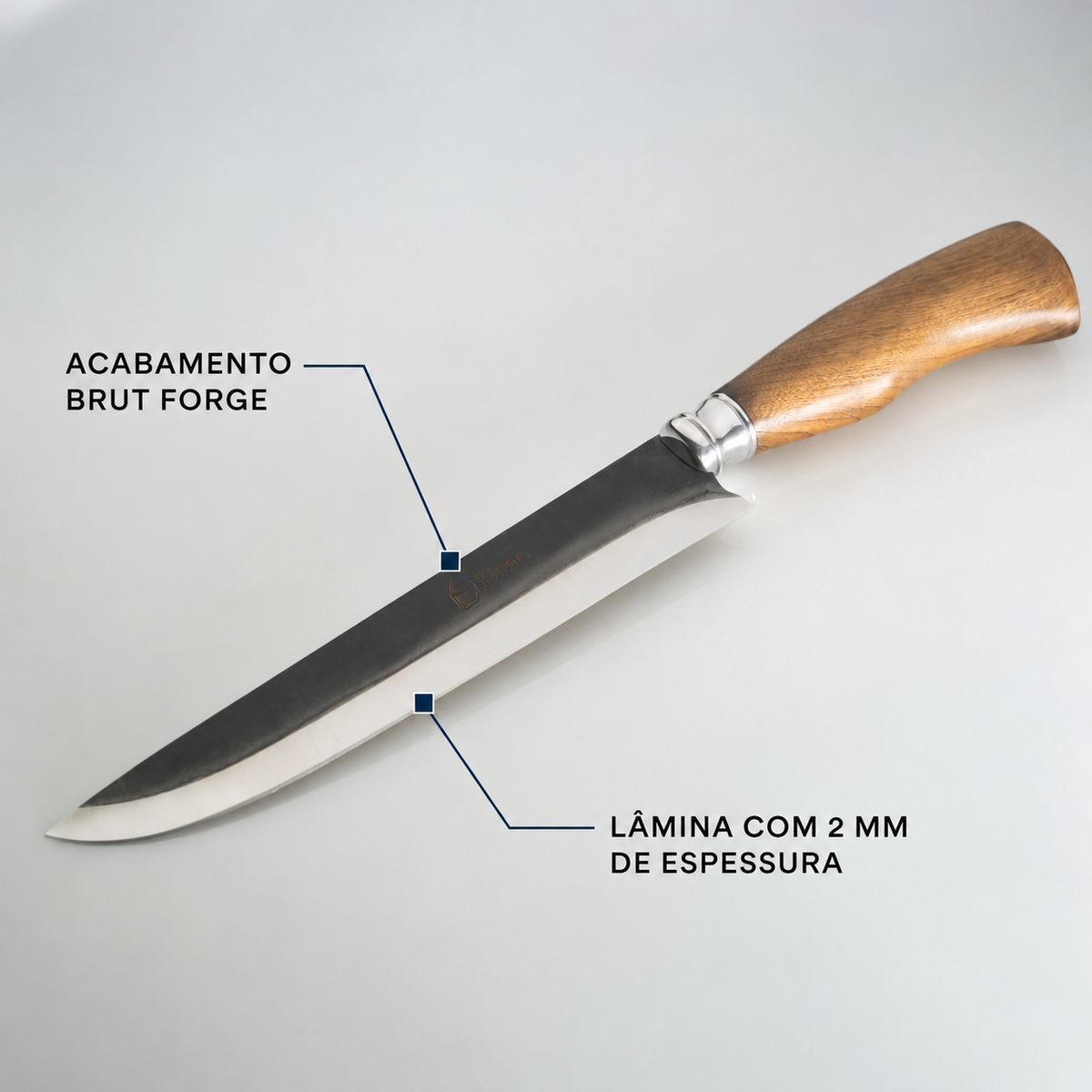 Faca AL Brut Forge 8 Polegadas com Cabo de Madeira – foto 4