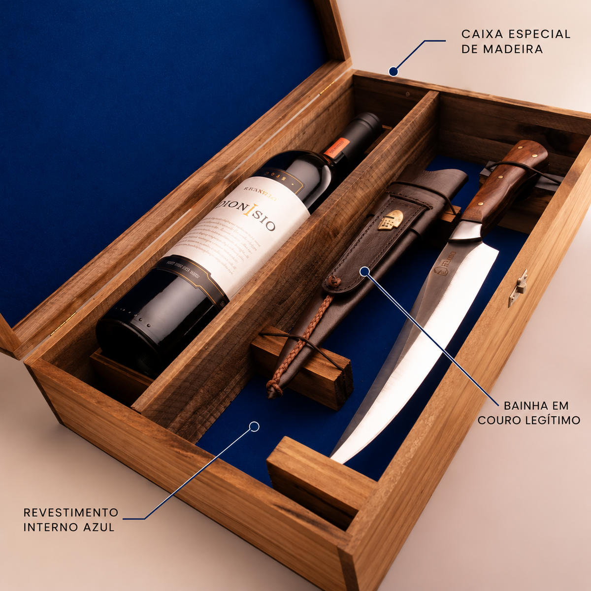 Kit Elmo & Ravanello | Faca General 9" + Vinho Dionisio 2018 – foto 4
