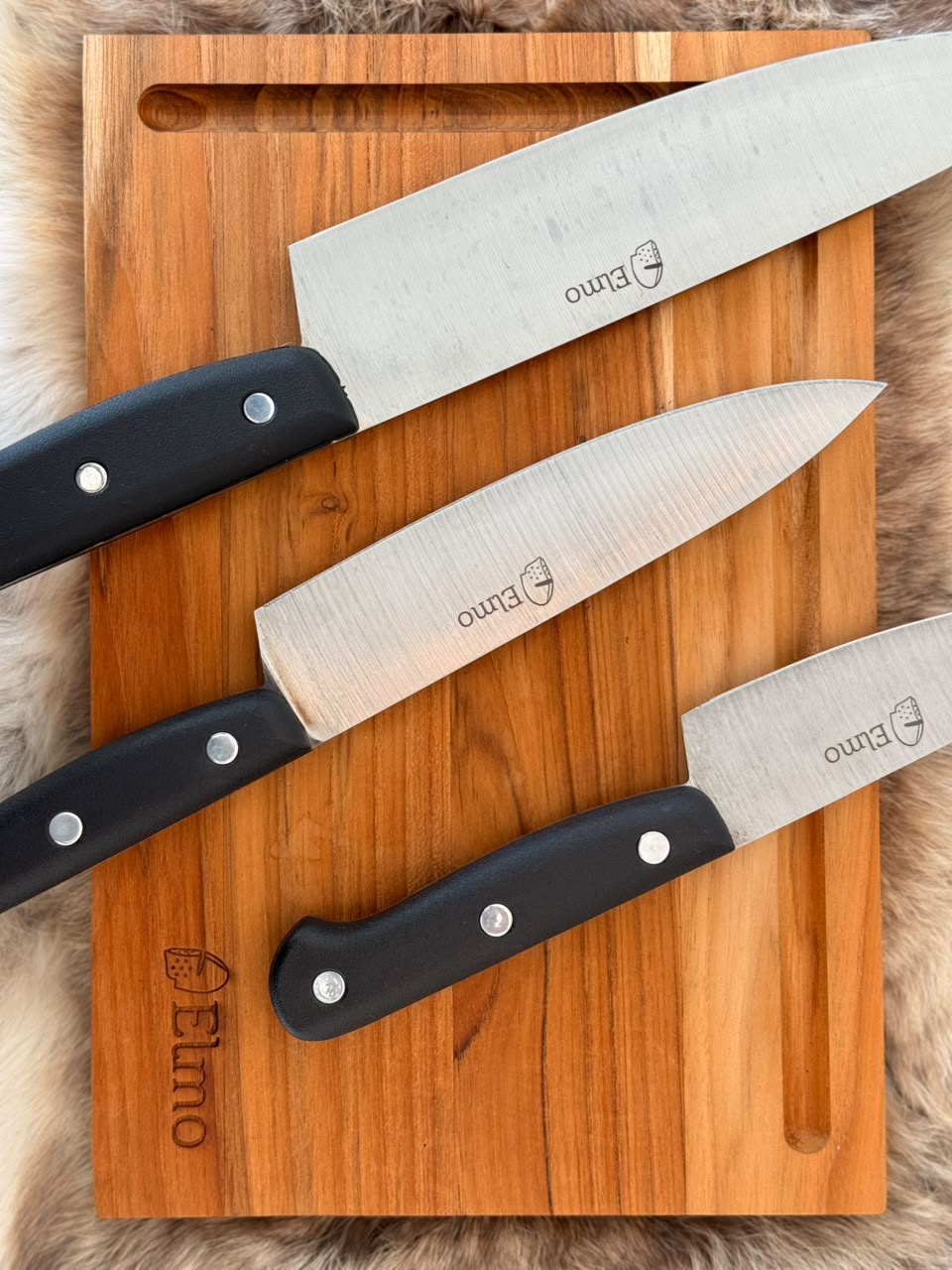Conjunto do Chef | Facas Gourmet de 5, 7 e 9 Polegadas
