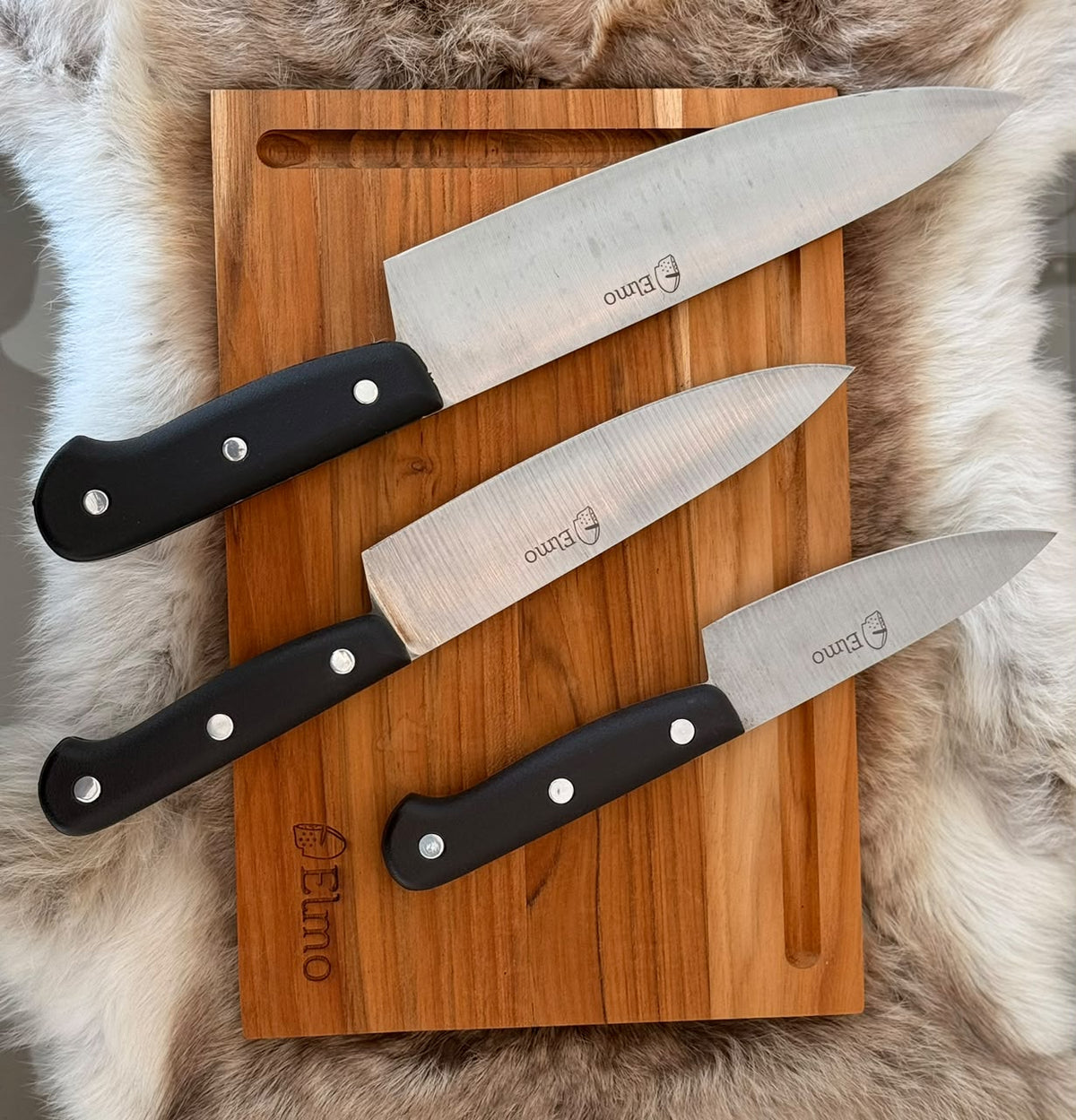 Conjunto do Chef | Facas Gourmet de 5, 7 e 9 Polegadas