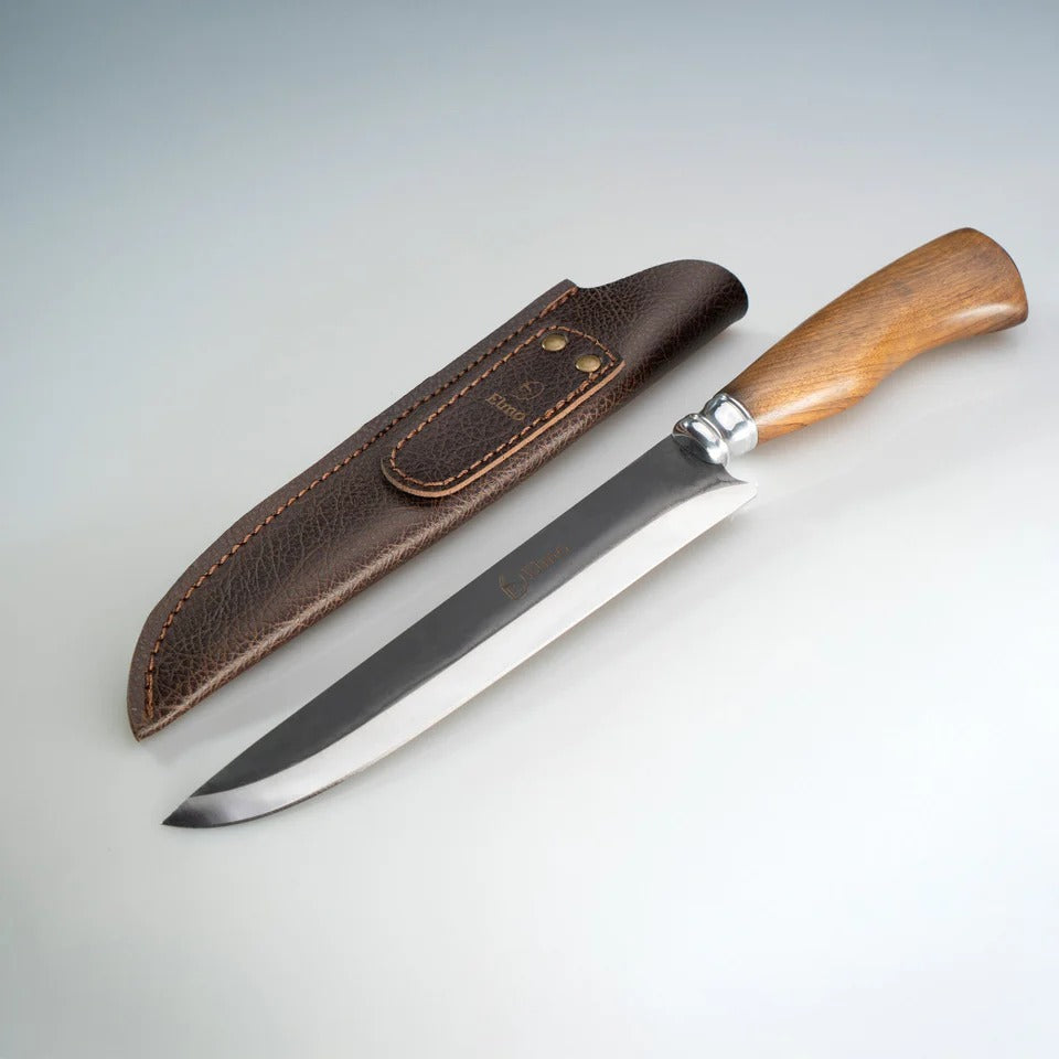 KIT Dupla do Assado | Faca AL Brut Forge 8" Madeira + AL Brut Forge 8" Chifre e Osso