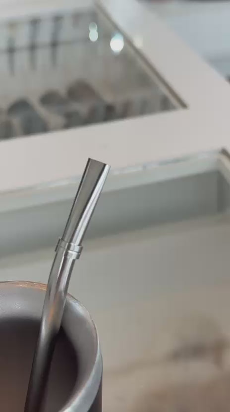 Copo Para Tererê Em Aço Inox Com Canudo